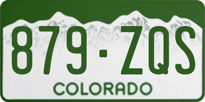CO license plate 879ZQS