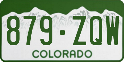 CO license plate 879ZQW