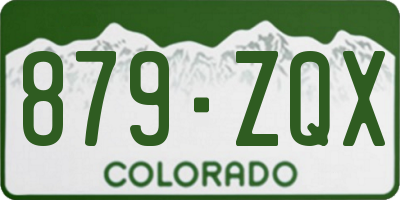 CO license plate 879ZQX