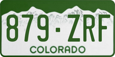 CO license plate 879ZRF
