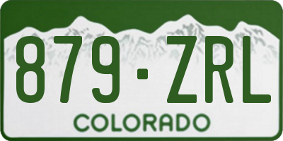 CO license plate 879ZRL