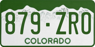 CO license plate 879ZRO