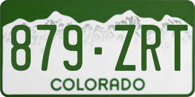 CO license plate 879ZRT