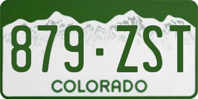CO license plate 879ZST
