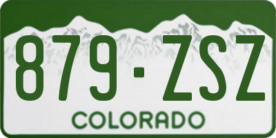 CO license plate 879ZSZ