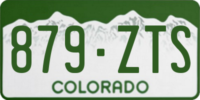 CO license plate 879ZTS