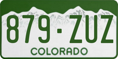 CO license plate 879ZUZ