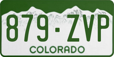 CO license plate 879ZVP