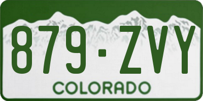 CO license plate 879ZVY