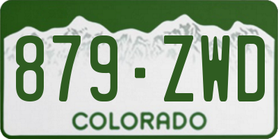 CO license plate 879ZWD