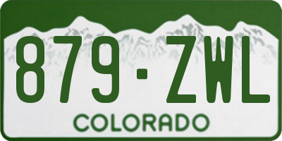 CO license plate 879ZWL