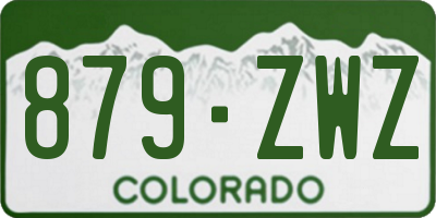 CO license plate 879ZWZ