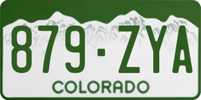 CO license plate 879ZYA