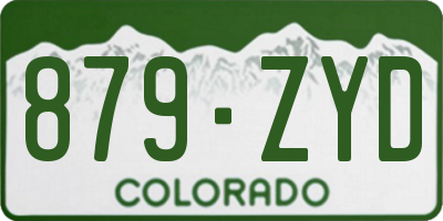 CO license plate 879ZYD