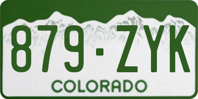 CO license plate 879ZYK