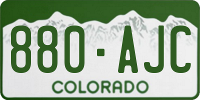 CO license plate 880AJC