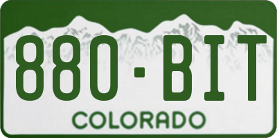 CO license plate 880BIT