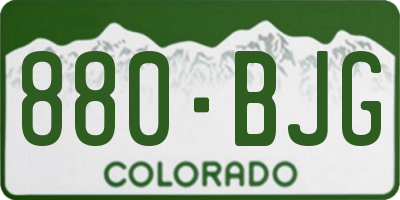 CO license plate 880BJG