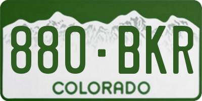CO license plate 880BKR