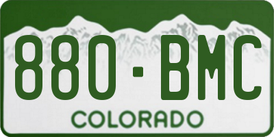 CO license plate 880BMC