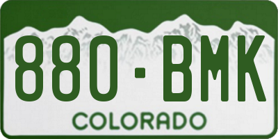 CO license plate 880BMK