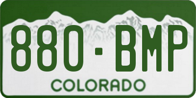 CO license plate 880BMP