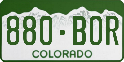 CO license plate 880BOR