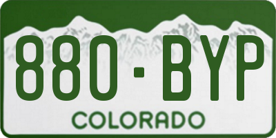 CO license plate 880BYP
