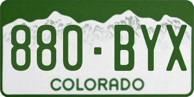 CO license plate 880BYX