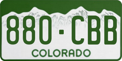 CO license plate 880CBB