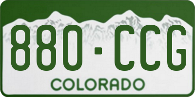 CO license plate 880CCG