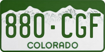 CO license plate 880CGF