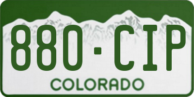 CO license plate 880CIP