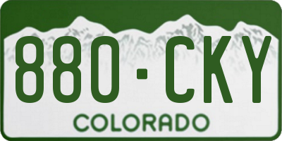 CO license plate 880CKY
