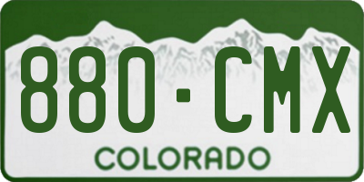 CO license plate 880CMX