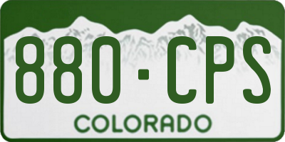 CO license plate 880CPS