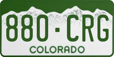 CO license plate 880CRG