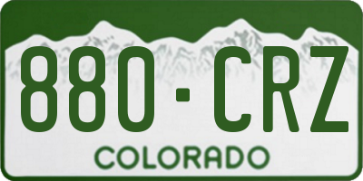 CO license plate 880CRZ