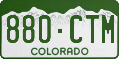 CO license plate 880CTM
