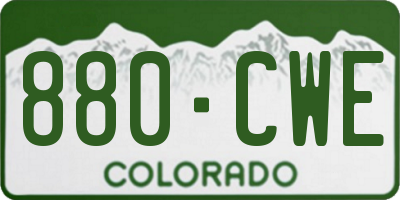 CO license plate 880CWE