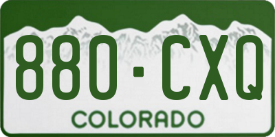 CO license plate 880CXQ