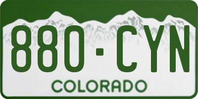 CO license plate 880CYN