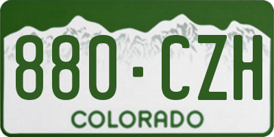 CO license plate 880CZH