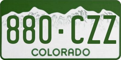 CO license plate 880CZZ
