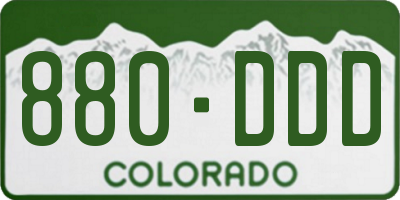 CO license plate 880DDD