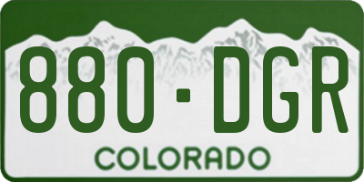 CO license plate 880DGR