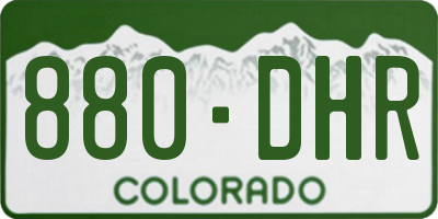 CO license plate 880DHR