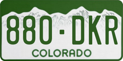 CO license plate 880DKR