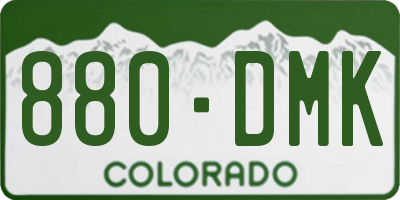 CO license plate 880DMK