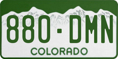 CO license plate 880DMN